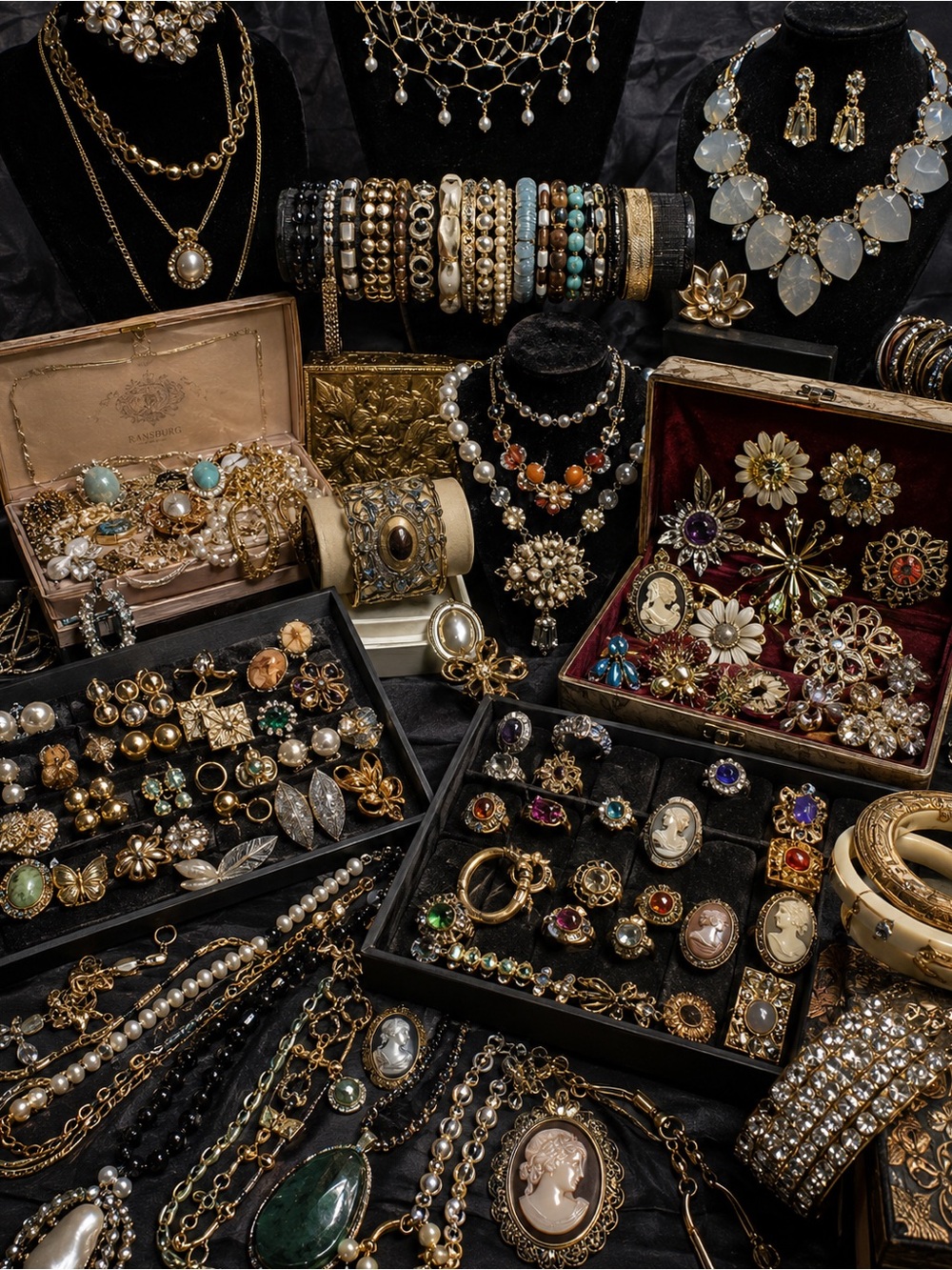 👑 Estate Sale Treasure Box™ | 1 LB Curated Vintage Jewelry Collection - Picture 3 of 10